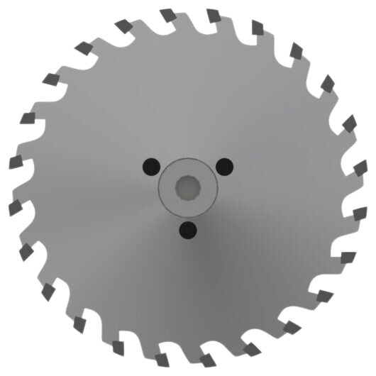 Saw blade set with cilindrical shank 2